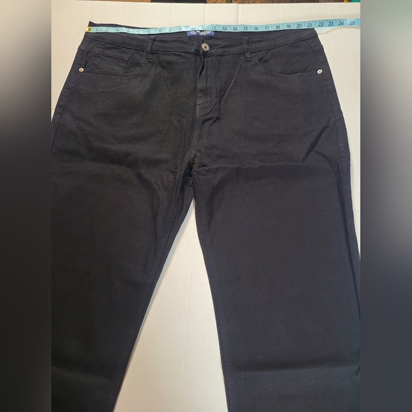 Gaiakou Men's Black Jeans NWT Size 42 Cotton And Spandex - Picture 7 of 12